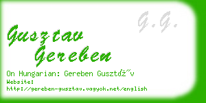 gusztav gereben business card